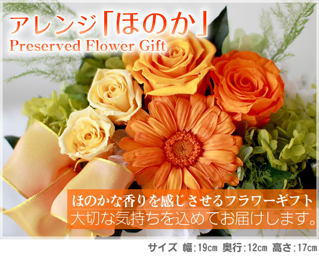 アレンジ「ほのか」-プリザーブドフラワーギフト-花屋-フラワーギフト-インターネット宅配花屋さん花RiRo