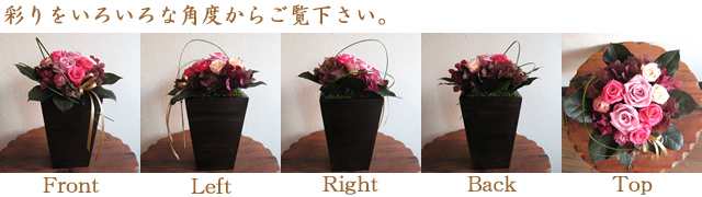 「彩り」(ピンク)?プリザーブドフラワー