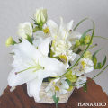 花屋−フラワーギフト−インターネット宅配花屋さん花RiRo−お悔みアレンジ(白系)