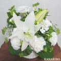 花屋−フラワーギフト−インターネット宅配花屋さん花RiRo−お悔みアレンジ(白系)