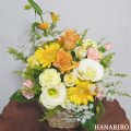 花屋−フラワーギフト−インターネット宅配花屋さん花RiRo−オリジナルオーダーアレンジ(黄色オレンジ系)