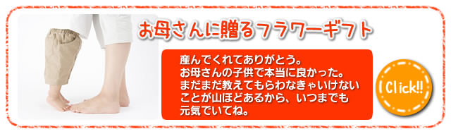 お母さんに贈るフラワーギフト