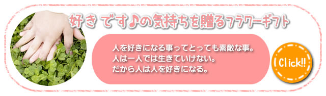 好きです♪の気持ちを贈るフラワーギフト