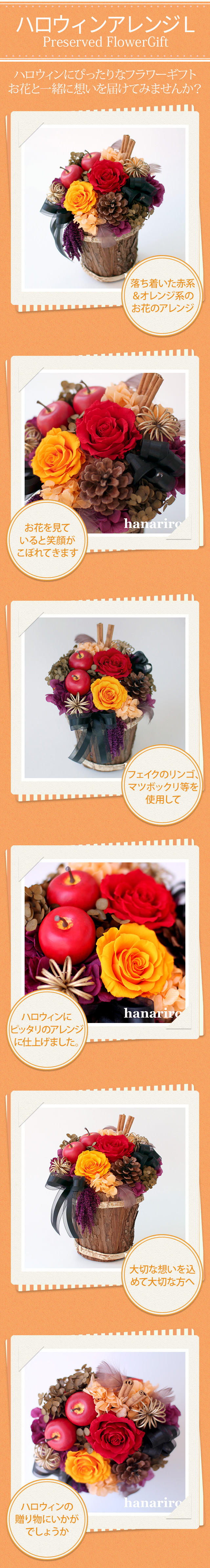 アレンジ「ハロウィンアレンジＬ」/プリザーブドフラワーギフト